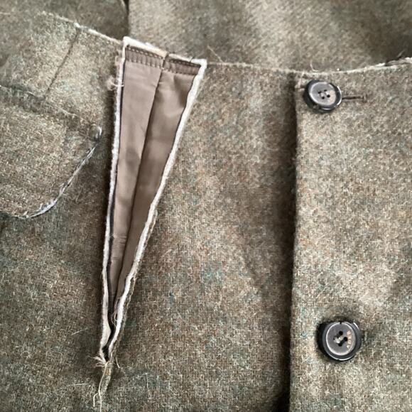 Ader Error Roxie Khaki Green Wool Deconstructed Button Front Midi Skirt S - Picture 10 of 12